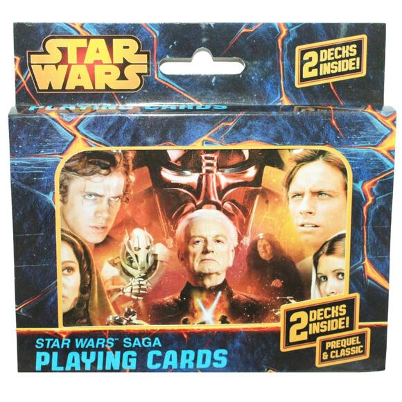 Star Wars Saga Playing Dual 2 Deck Cards - Prequel Classic Characters 2014 - Picture 1 of 4